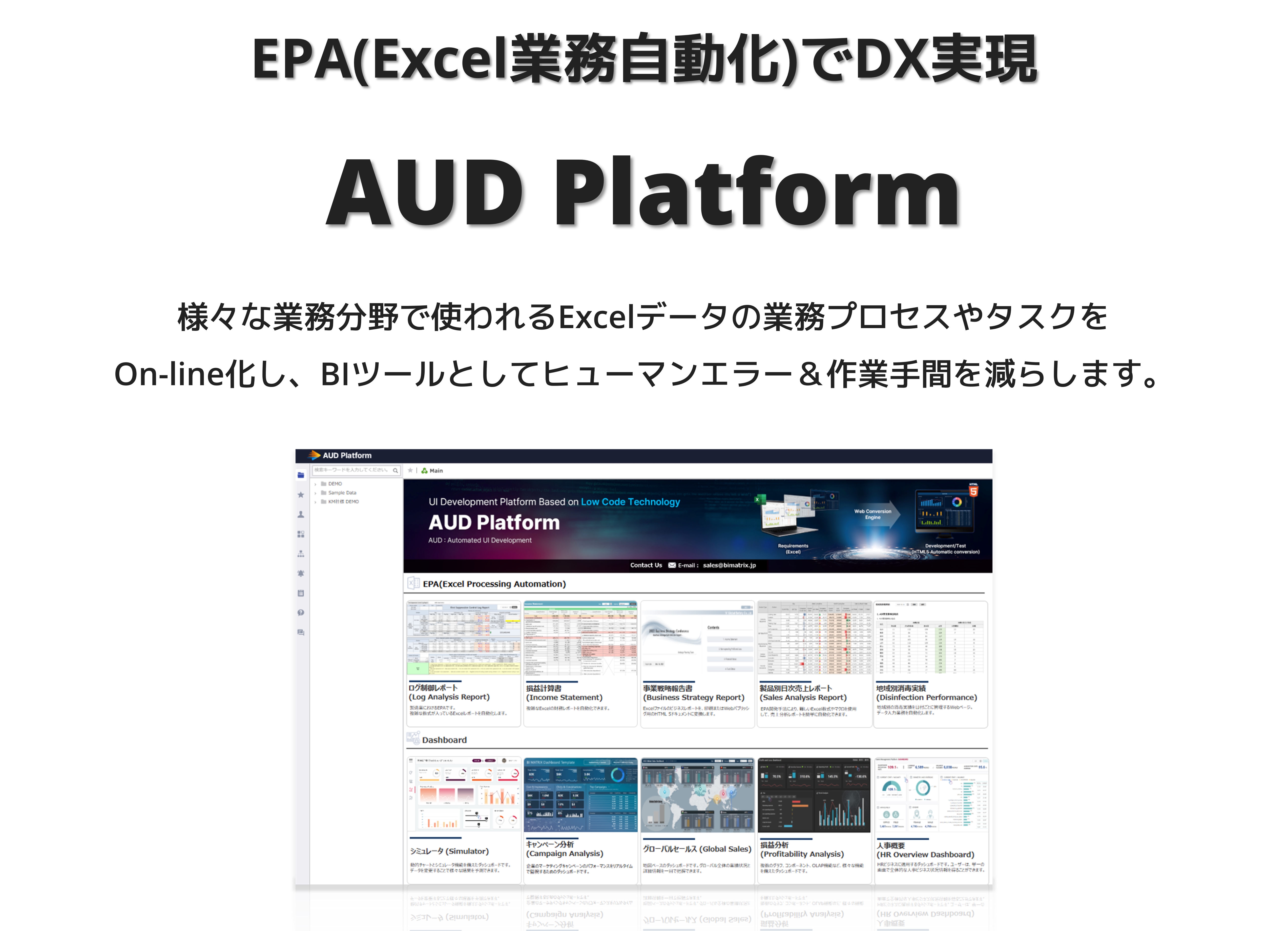 EPA（Excel業務自動化） AUD platform